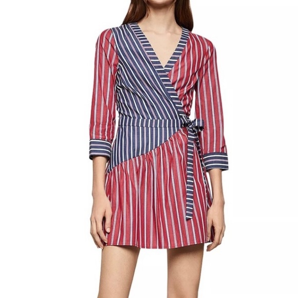 BCBGeneration Dresses & Skirts - BCBGeneration Striped Blazer / Wrap Dress size M